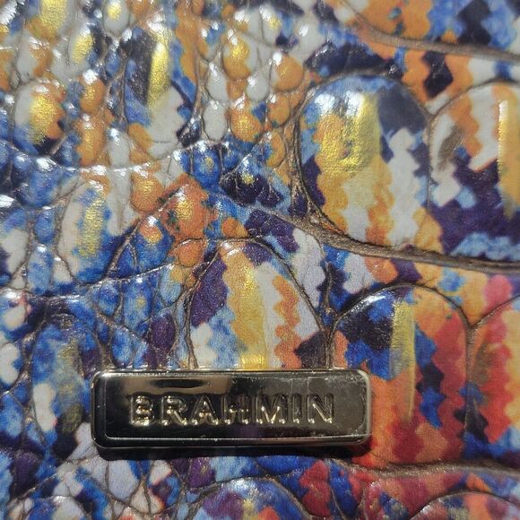 New Brahmin Melbourne Leather Credit Card Slim Wallet Holder AWESTRUCK - Picture 3 of 6
